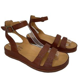 KORK-EASE Audrina Sandal Brown Etiope Leather Size 8 NWOB